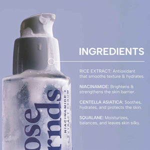 Niacinamide & Rice Extract Facial Serum – Hydrating Glow Face Serum with Hyaluronic Acid, Centella, and Licorice for Smooth Texture, Daily Radiance