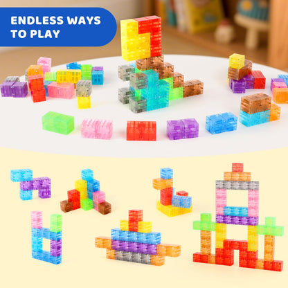 ZHENFINITY 100PCS Colorful Magnetic Building Blocks, STEM Construction Toy