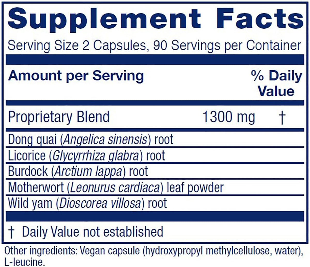 Vitanica Women's Phase II, Menopause Support, Vegan, 180 Capsules