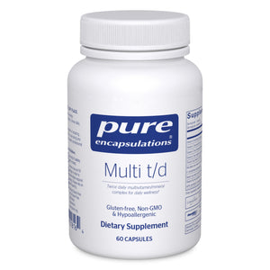 Pure Encapsulations Multi T/D - Multivitamin & Mineral Supplement - for Daily Wellness, Cardiovascular & Immune Health* - Rich in Vitamins & Minerals - Gluten Free & Vegetarian - 60 Capsules Pure EncapsulationsBuy Supplements Australia