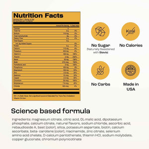 KEY NUTRIENTS Electrolytes Powder Bundle, Peach Mango 90 Servings + Gut Health Hydration Passionfruit Lemonade 16 Servings, Sugar Free Hydration Drink Mix with Vitamins, Minerals & Prebiotic Fiber