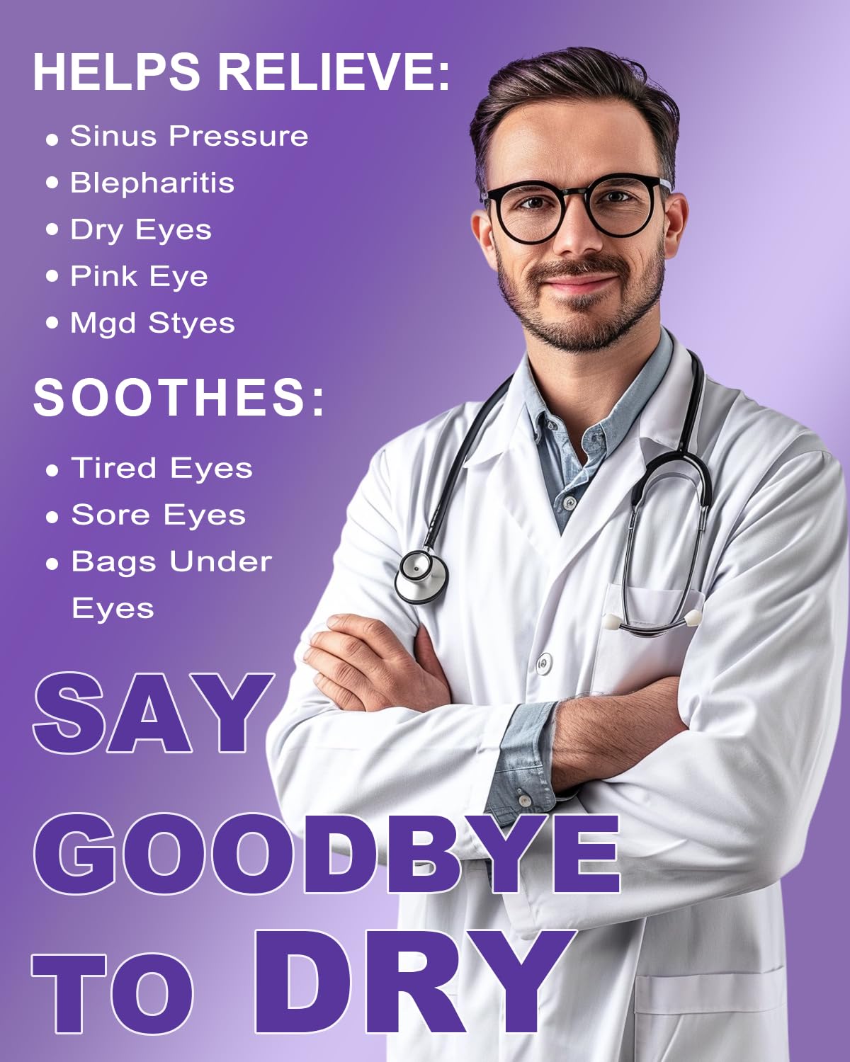 30 Packs Lavender Steam Eye Masks - Self-Heating Warm Compress for Dry Eyes
