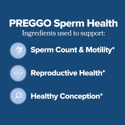 PREGGO Sperm Health Support for Improved Sperm Count - 30-Day Supply