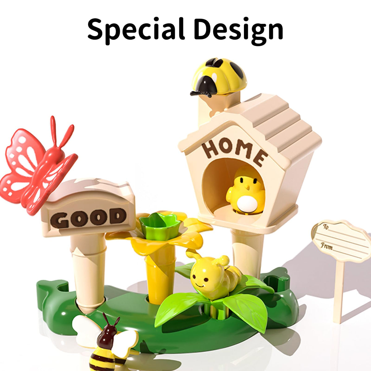TEMI Toddler Toys Birthday Gifts for 3 4 5 6 7 Year Old Girls Boys, 91 PCS Flower Garden Building Toy STEM Educational Activity Preschool Toys for Kids Age 3-6