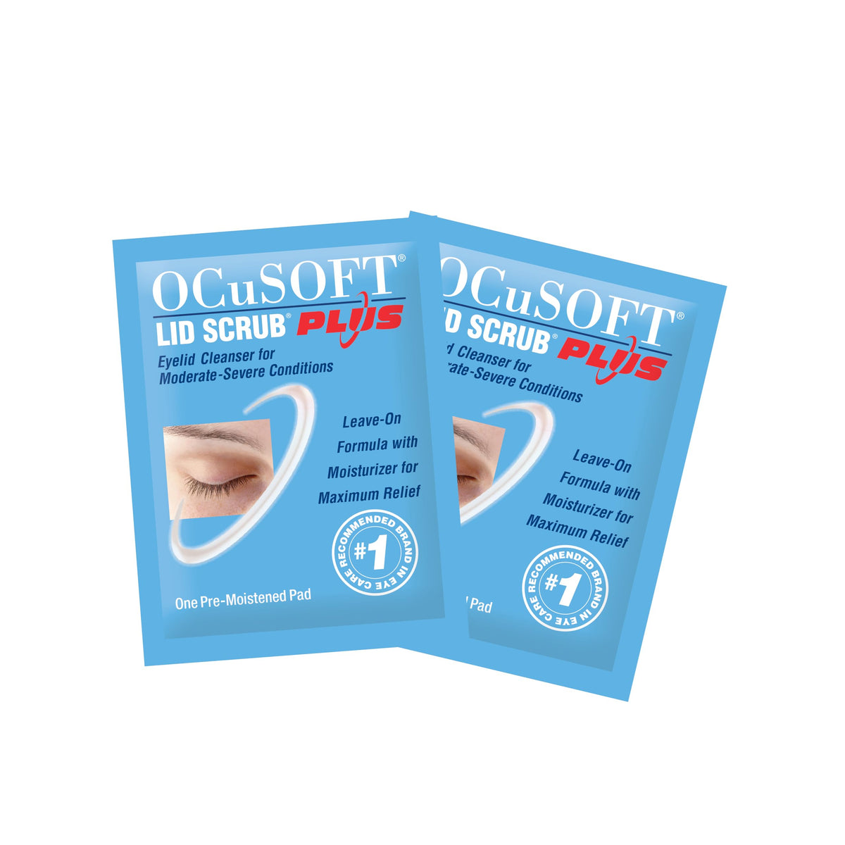OCuSOFT Lid Scrub PLUS - 35 Pre-Moistened Leave-On Eyelid Wipes - Extra Strength Cleanser for Eyelid Hygiene