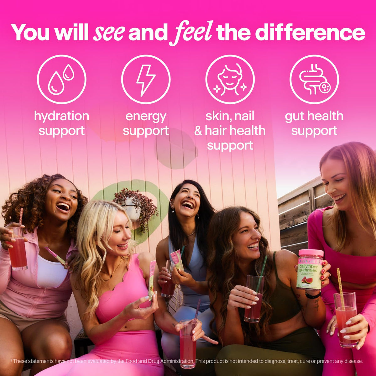 Belli Welli Fiber Supplement for Women & Men – Premium Daily Fiber Powder from Organic Acacia with Added Collagen, Electrolytes & Probiotics – No Bloat, Constipation & Gut Health Support (Wild Berry)