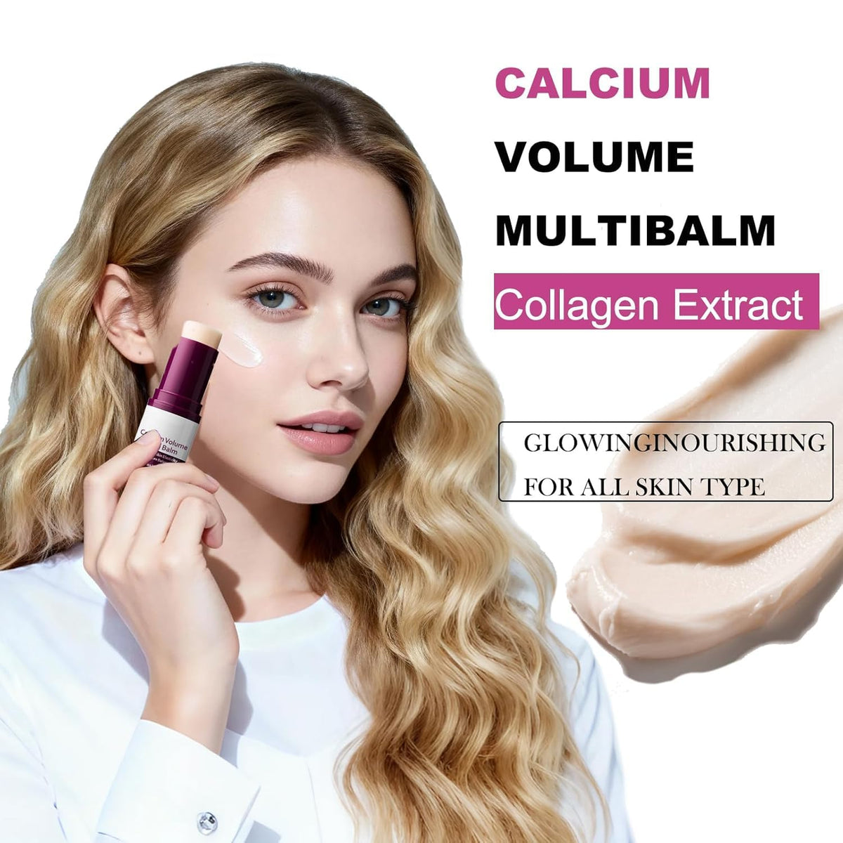 ONMYLOVIN Calcium Multi Balm Stick - Collagen Face & Neck Treatment (2-Pack)