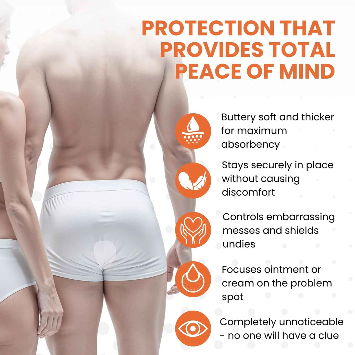 Butts Are Messy - Control The Mess. ANUPAD Premium Absorbent Pads. Confidently Handle Bowel Leakage, Bleeding Hemorrhoids, And The Mess Hemorrhoid Ointments Make.