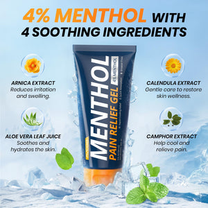 AVCOO 4% Menthol Pain Relief Gel, Cooling Sensation for Arthritis, Knees, Joint, Sore Muscle, Neck, Shoulder and Lower Back Pain Relief, Grease-Free Gel, 2 Packs (3 OZ Per Pack) AVCOOBuy Supplements Australia