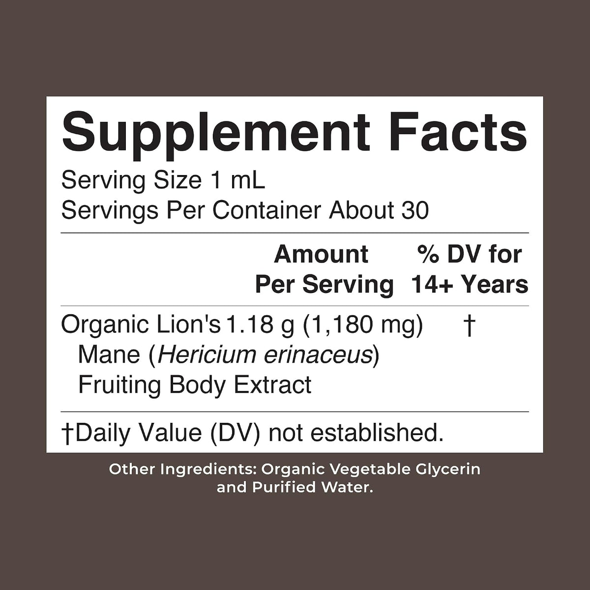 MARYRUTH'S Lions Mane Mushroom Supplement - Nootropic USDA Organic Lions Mane Extract 1,180mg - Nervine Herbal Liquid Drops - Brain Health - Focus & Memory - Non-GMO - Vegan - Alcohol Free - 1 Fl Oz