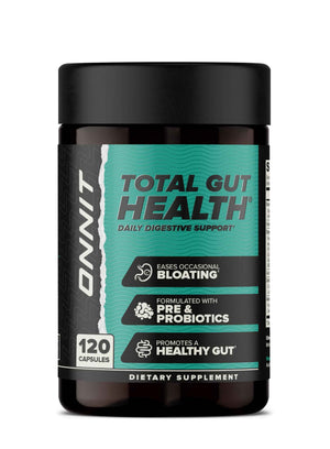 ONNIT Total Gut Health Daily Digestive Support, IGEN Non-GMO Tested Digestion Supplement for Women and Men with 7 Strains of Probiotics, Prebiotics