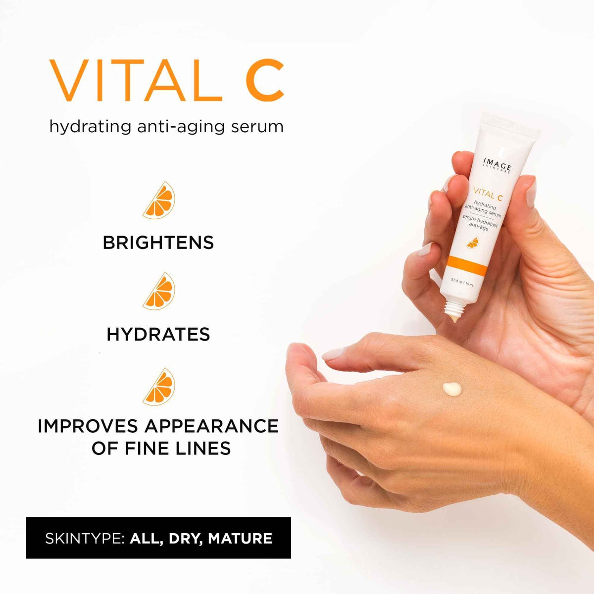 IMAGE Skincare, VITAL C Hydrating Anti-Aging Serum, with Potent Vitamin C to Brighten, Tone and Smooth Appearance of Wrinkles, Sample Size 0.5 fl oz