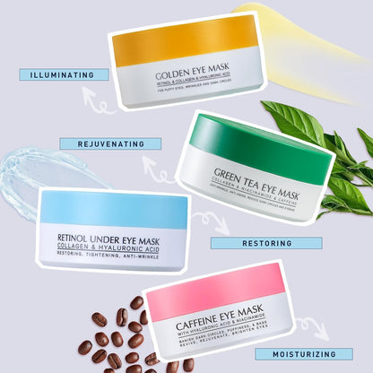 Under Eye Patches Kit - 120 Pcs Retinol & Golden Gel (2 Pack)