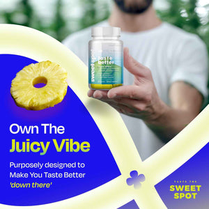 Pineapple Probiotics for Men - 625mg Sweet Spot Formula with Pineapple Extract, Cranberry & Cinnamon, Supports pH Balance & Freshens Taste, 60 Capsules, Made in the USA