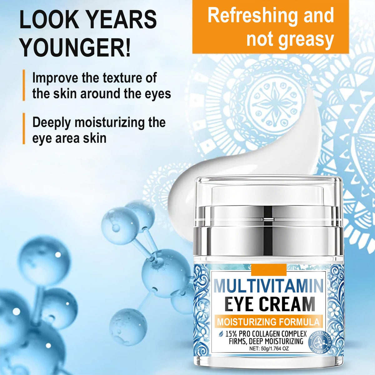 Collagen Complex Eye Cream – Tripeptide & Rice Bran Firming Treatment (50g)