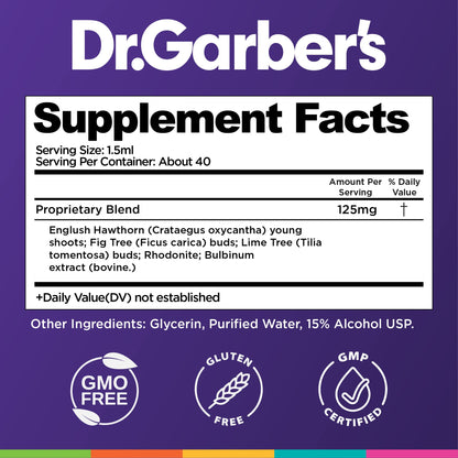 Dr. Garber's Natural Solutions Sleep Aid Oral Drops - Gemmotherapy Liquid Supplement: Supports a Safe & Healthy Sleep Cycle, Calmness & Relaxation - 60ml