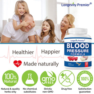 [3-Bottle X 150 Caps] Longevity Blood Pressure Formula -Scientifically formulated with Hawthorn & 12+ Quality Natural Herbs LONGEVITY PREMIER NUTRACEUTICALS INC buy supplements Au