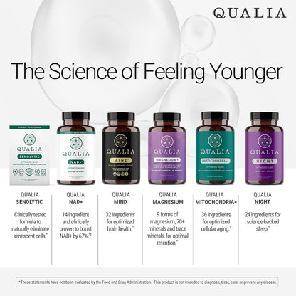 Qualia Mind & Qualia Night - Premium Nootropic Supplement for Mental Performance - Increase Focus - Deep Refreshing Sleep Support - (1 Week Supply)