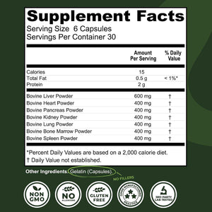 Left Coast Performance Boron Supplement for Men & Beef Organ Supplement - Testosterone Boosting Bundle for Men's Gut Health Energy Hormone Balance and Immune Support