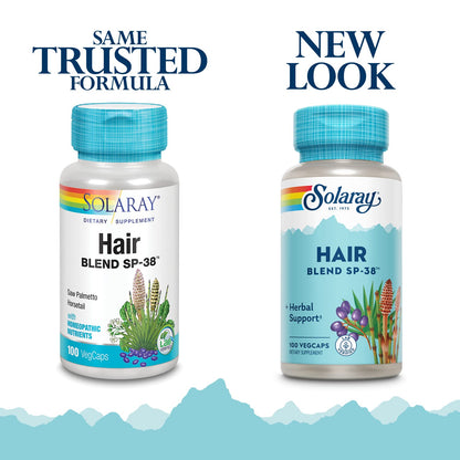 SOLARAY Hair Blend SP-38 | Herbal Hair Support | 100 VegCaps