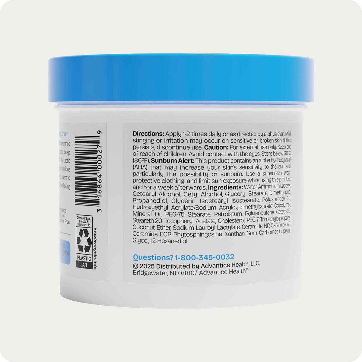 AmLactin Intensive Healing - Therapeutic Body Cream for Extremely Dry Skin - No-Scrub Exfoliator and Body Moisturizer Cream