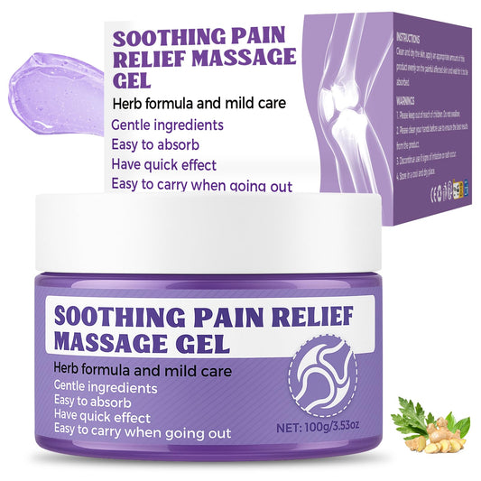 Soothing Massage Gel (100g) - Joint Relief Purple Gel, Natural Ingredients Soothing Relief Cream, Fast-Absorbing Jointgel Cream for Soothing Joint, Shoulder, Knee, Back, Lumbar & Muscle Stiffness