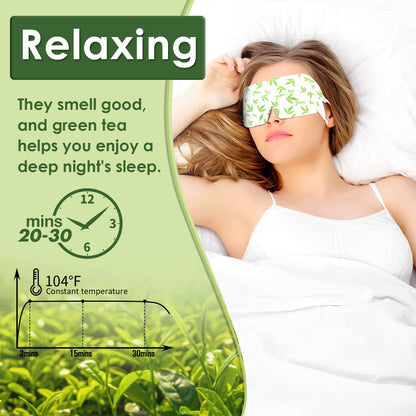 ZHENYEMEI Self-Heating Steam Eye Mask - 6A Silk Cotton Warm Compress for Dry Eye Relief - No Microwave Needed (18 Pack)