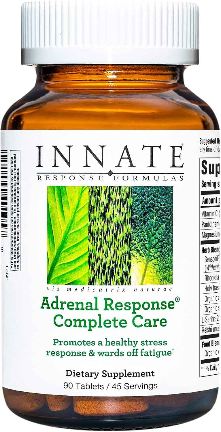Innate Response Formulas Adrenal Response Complete Care, 90 Tablets - Supports Healthy Stress Response with Ashwagandha, Vitamin C & Magnesium Glycinate, Vegetarian, Non-GMO, 45 Servings