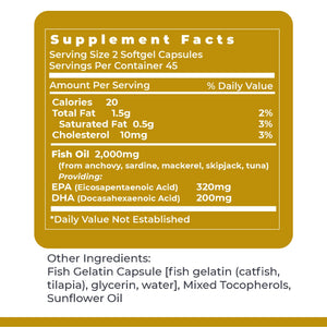 Premier Research Labs EPA DHA Marine Softgels - Omega 3 Fish Oil, EPA DHA Omega 3 Supplement, Fatty Acids for Women & Men, Natural - 90 Softgel Capsules Premier Research LabsBuy Supplements Australia