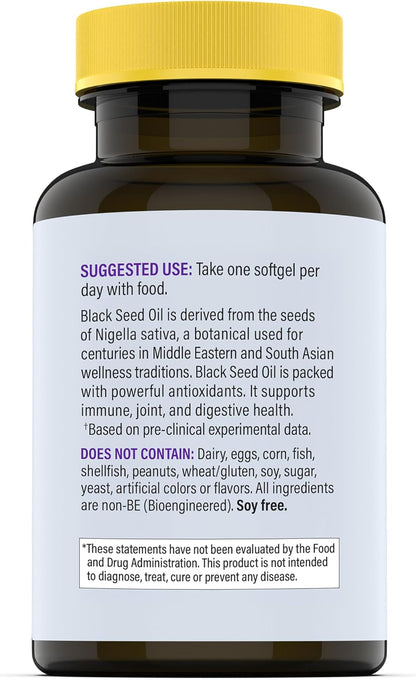 InnovixLabs Black Seed Oil Softgels, 500mg - Antioxidant Support for Immune & Joint Health - Cold Pressed Nigella Sativa Black Cumin Seed Oil - Enteric Coated for Reduced Burps - 30 Softgels