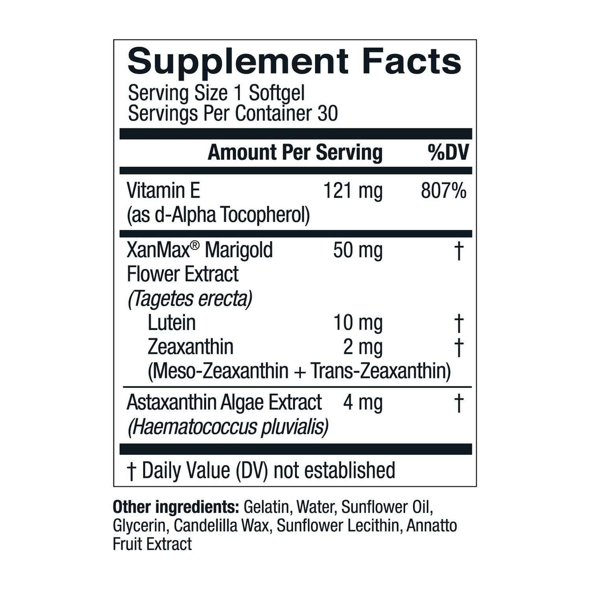Live Conscious Eye Vitamins Select AREDS 2 Ingredients with Vitamin E, Lutein, and Astaxanthin - OptiWell Eye Health Supplement and Blue Light Support - 30 Softgels