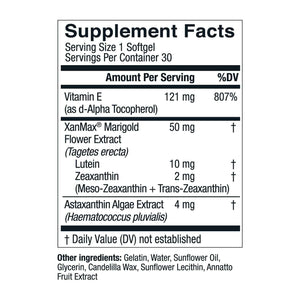 Live Conscious Eye Vitamins Select AREDS 2 Ingredients with Vitamin E, Lutein, and Astaxanthin - OptiWell Eye Health Supplement and Blue Light Support - 30 Softgels