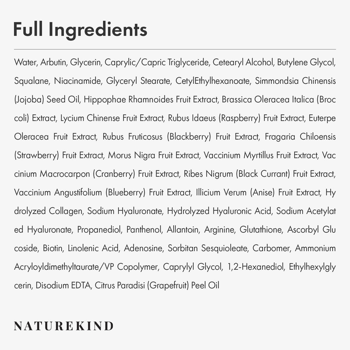 NATUREKIND Hyaluron Lifting Eye Cream - 5% Arbutin & Hyaluron (15ml)