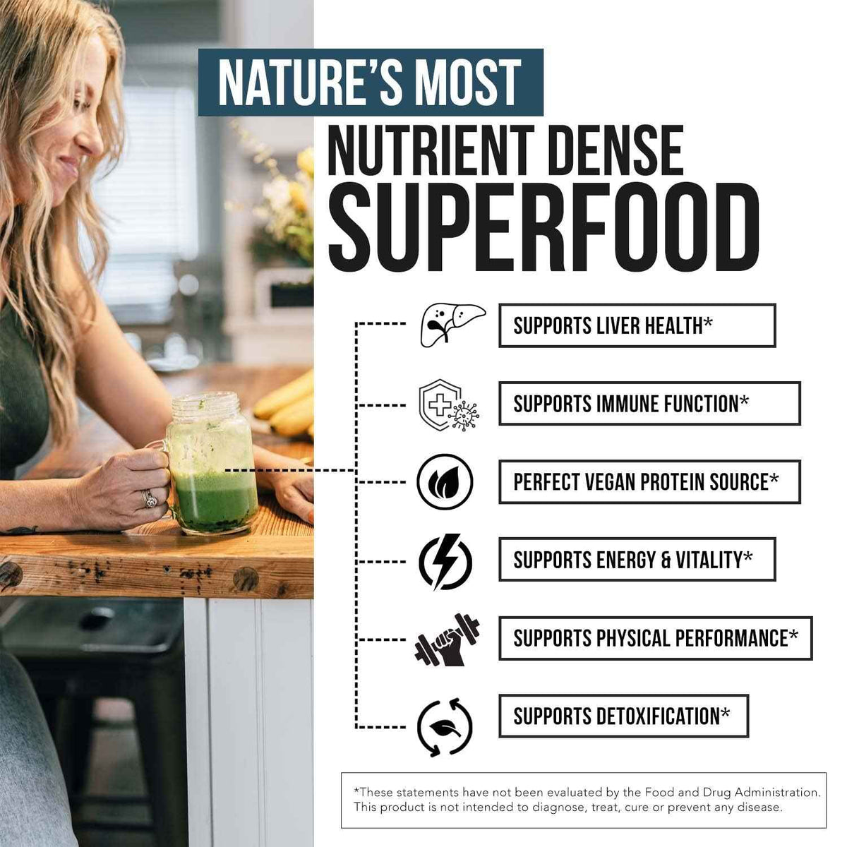 Organic Spirulina Tablets (360 Tablets) - Made with Parry Spirulina, The Best Spirulina in the World, Highest Nutrient Density - Non-Irradiated, 3 Organic Certifications (90 Servings)