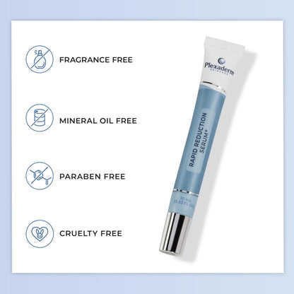 Plexaderm Rapid Reduction Eye Serum - 3 Full Size Tubes - Instant Visible Reduction of Eye Bags, Wrinkles & Dark Circles