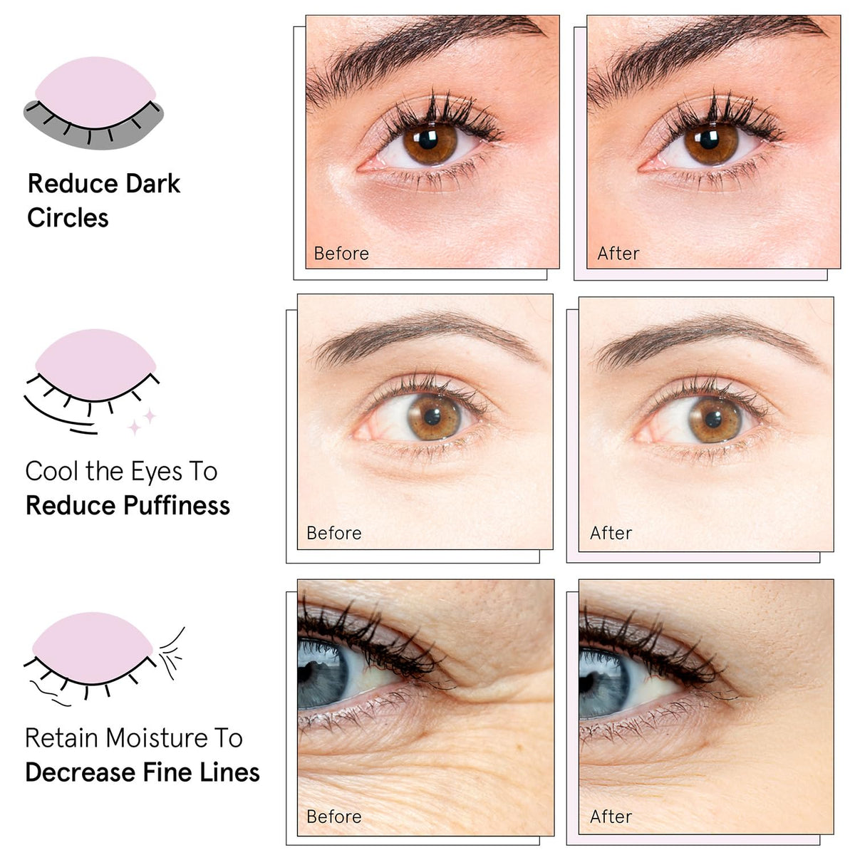 grace & stella Under Eye Mask Variety Pack - 18 Pairs (6 Colors) - Vegan Gel Patches for Dark Circles & Puffy Eyes