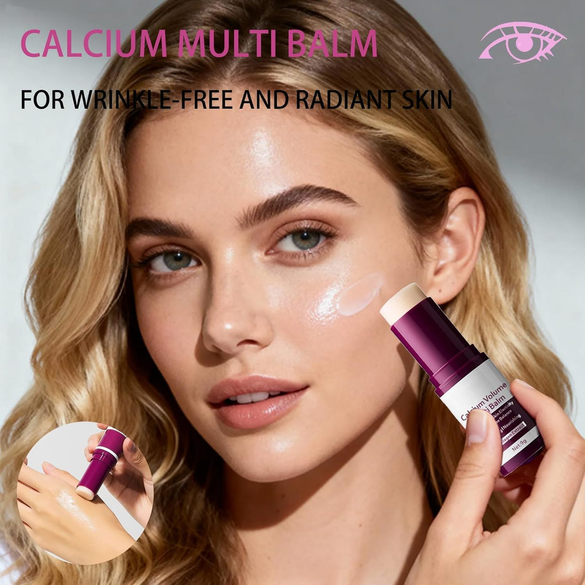 ONMYLOVIN Calcium Multi Balm Stick - Collagen Face & Neck Treatment (2-Pack)