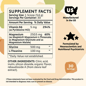 PYM Mood Magnesium Powder to Support Stress & Better Sleep, 30 Servings - Magnesium Glycinate, Magnesium Malate & l-Threonate, Yuzu Citrus - Non-GMO