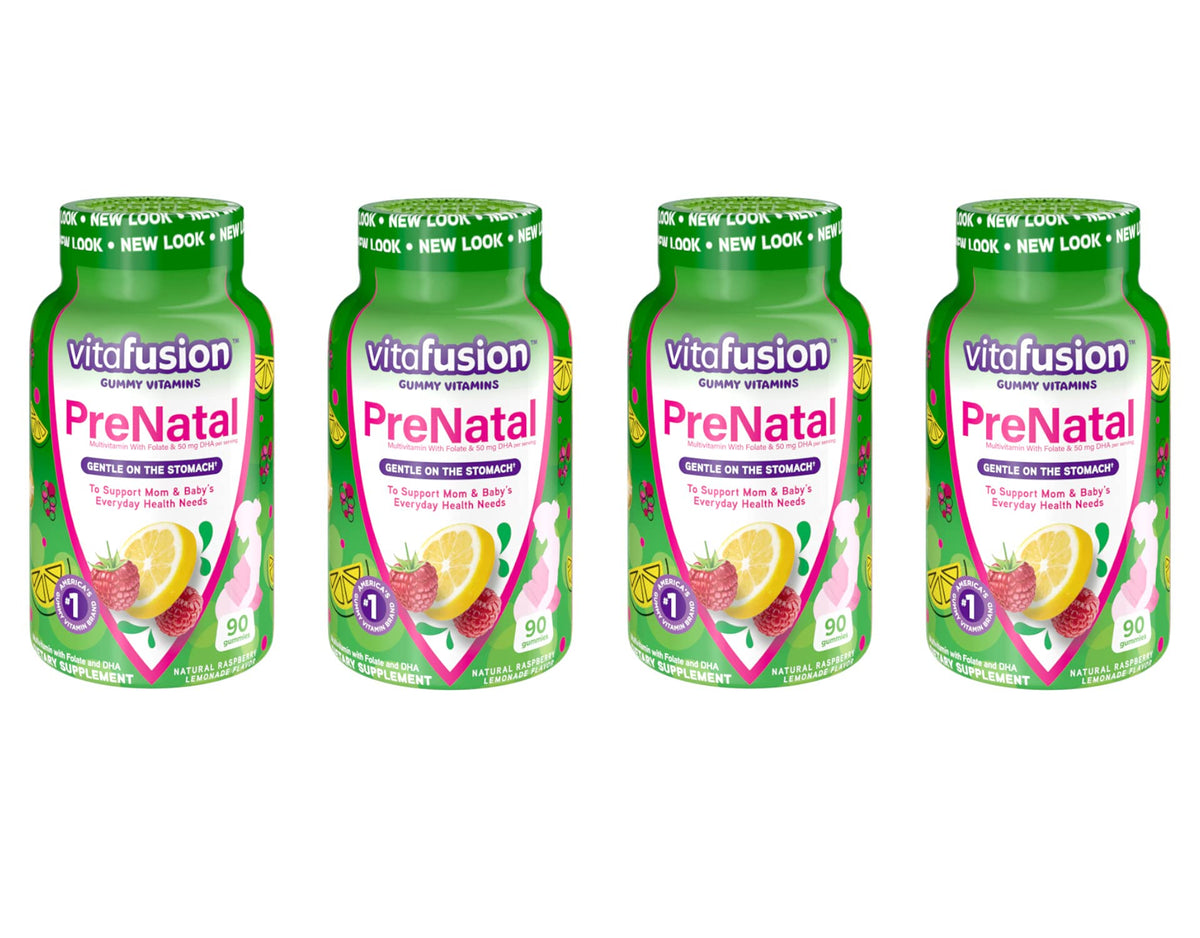 Vitafusion Prenatal, Gummy Vitamins - 90 Gummies each (Value Pack of 4)