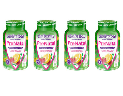 Vitafusion Prenatal, Gummy Vitamins VTiCxz, 4Pack (90 Count)