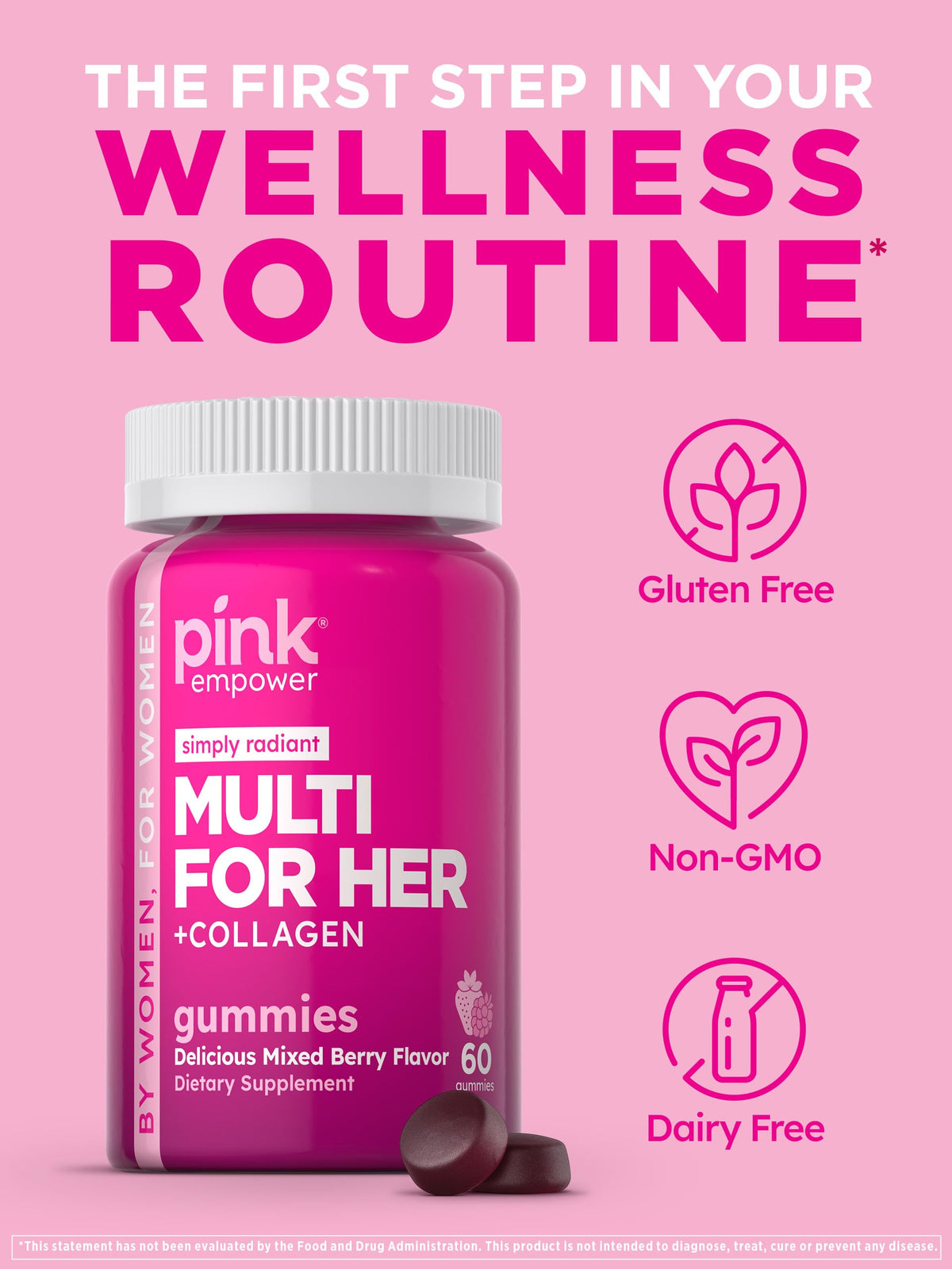 PINK Multivitamin Gummies for Women | Non-GMO & Gluten Free