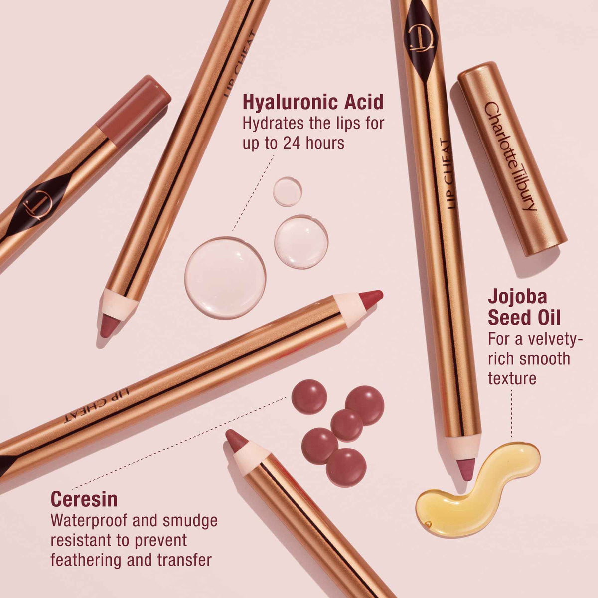Charlotte Tilbury Lip Cheat Lip Liner Pencil - Gives Lips a Fuller-Looking, Defined Pout - Enriched with Jojoba Oil & Hyaluronic Acid - Waterproof, Smudge-Proof & Transfer-Proof - Foxy Brown