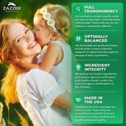 Zazzee USDA Organic Vitex, 500 mg Strength, 120 Vegan Capsules, 4 Month Supply