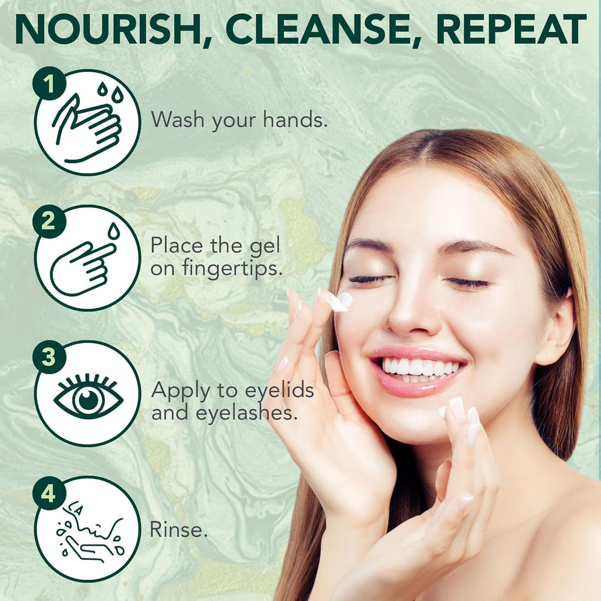 NOVEHA Demodex Extra Strength Eyelid Gel Cleanser – Tea Tree Oil Eyelid Cleanser for Dry Eye, MGD & Itchy Eyelids (3 Pack, 50ml)
