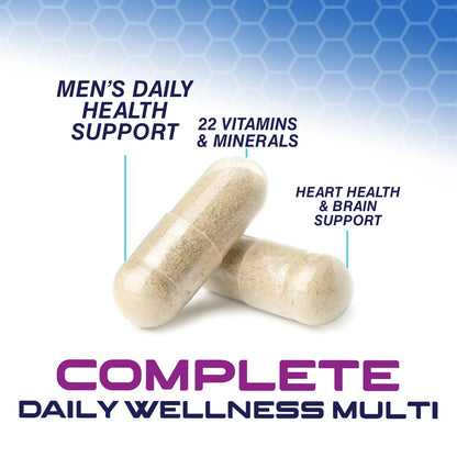 Multivitamin for Men - Once Daily Mens Multivitamins - Comprehensive Multi-Vitamin with Optimal Vitamin Bioavailability - Essential Vitamins A, C, D, E, & Zinc Formula - Bottled in USA - 120 Capsules