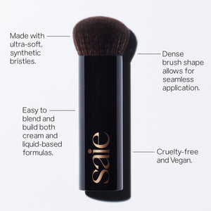 Saie The Big Liquid Foundation Brush - Soft, Multi-Use Makeup Brush for Buffing, Blending & Building - Made with Cruelty-Free, Synthetic Bristles & Creates a Seamless Finish (1 Count) SaieBuy Supplements Australia