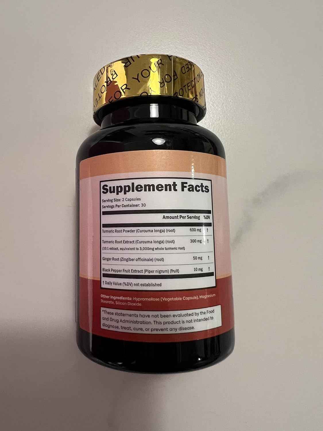 Turmeric Curcumin Supplement with Ginger & Black Pepper Extract 3,600 mg - Ultra High Absorption, Inflammation, Joint & Muscle Support, 60 Capsules