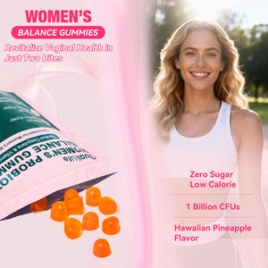 QualiLife Premium Feminine Balance Gummies for Women – Probiotic Vaginal Health Support with Vitamin C – pH Balance & Flora Support – Sugar Free, Vegan, Hawaiian Pineapple Flavor – 60 Gummies (1) QualiLifeBuy Supplements Australia