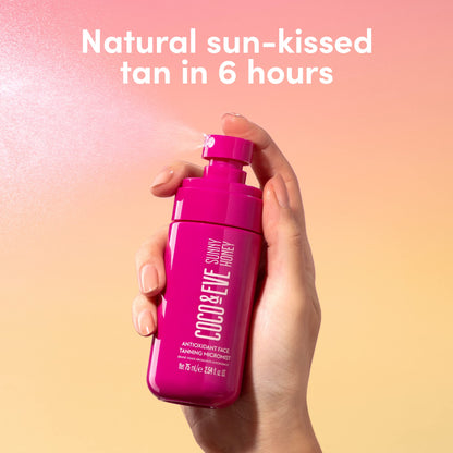 Coco & Eve Face Tanning Micromist - Sunless Facial Self Tanner Ultra Fine Mist for Face