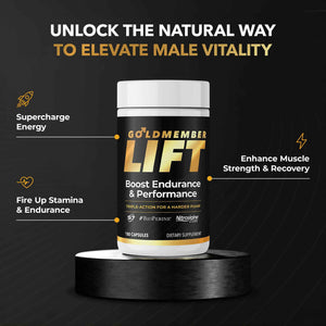 Juvenon GoldMember Lift Nitric Oxide Supplement - Nitrosigine, Trans-Resveratrol, S7 Plant Blend, BioPerine - Circulation, Energy & Muscle Support - 180 Capsules
